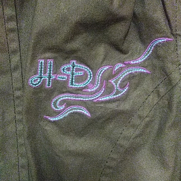 Harley-Davidson waxed tin cloth bomber jacket XS - Picture 2 of 7